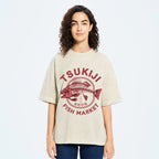 Tokyo Tsukiji Fish Market Vintage Japan Washed T-Shirt