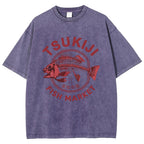 Tokyo Tsukiji Fish Market Vintage Japan Washed T-Shirt