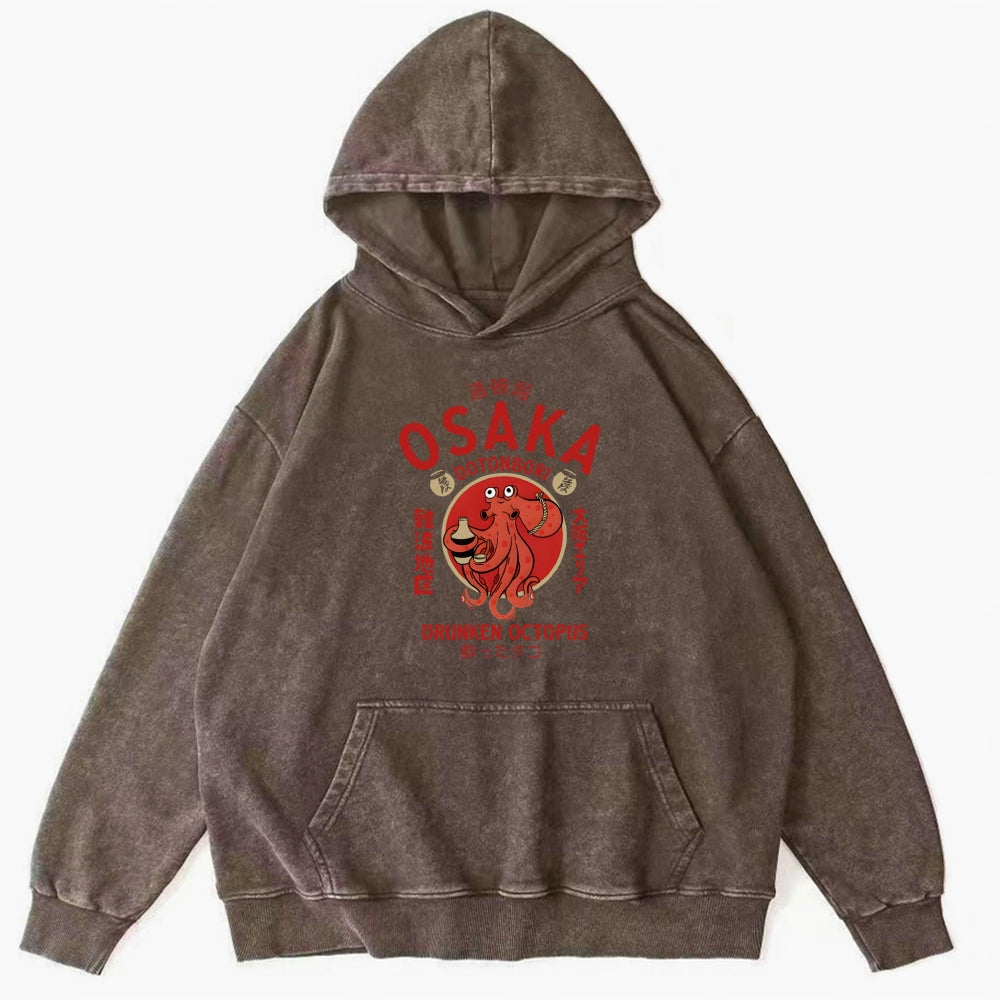 Drunken Octopus Japan Washed Hoodie