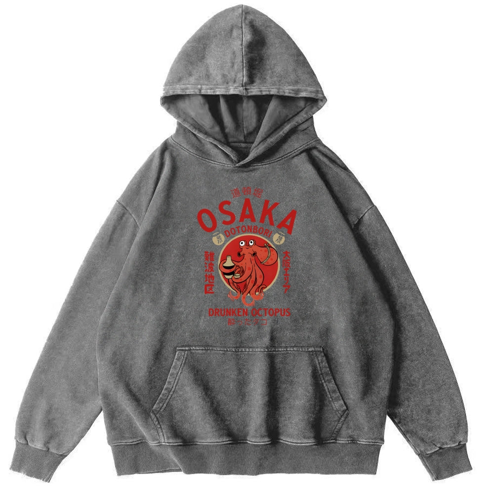 Drunken Octopus Japan Washed Hoodie