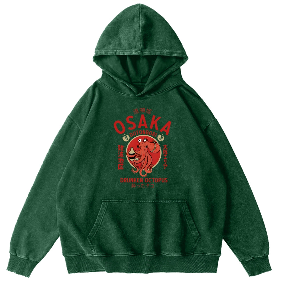 Drunken Octopus Japan Washed Hoodie
