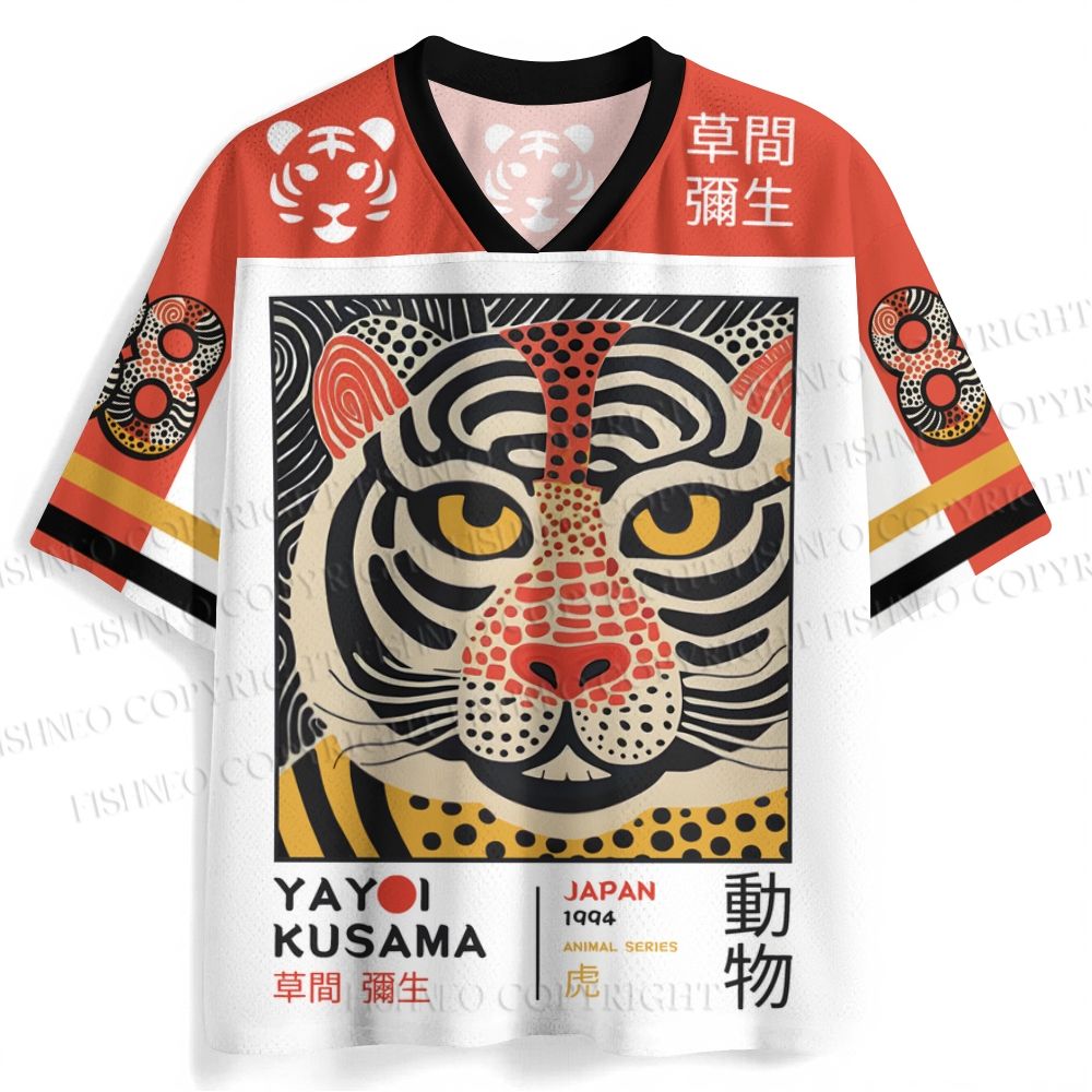 Yayoi Kusama Silly Tiger Jersey Shirts