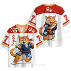 Japanese Karate Cat Jersey Shirts