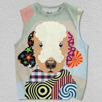 Unisex Bedlington Terrier Printed Tank Top