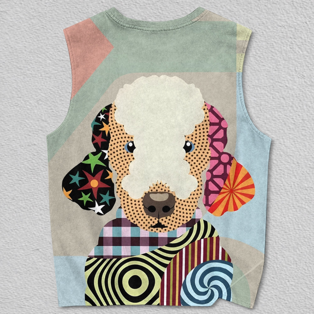 Unisex Bedlington Terrier Printed Tank Top