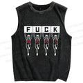 Unisex Runners Printed Washed Tank Top
