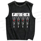 Unisex Runners Printed Washed Tank Top