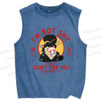 Unisex Don't like you Printed Washed Tank Top