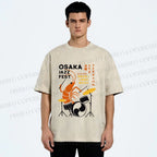 Unisex Osaka Jazz Fest Printed Washed Tee
