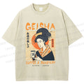 Unisex Geisha Coffee Printed Washed Tee