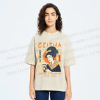 Unisex Geisha Coffee Printed Washed Tee