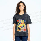Unisex Bauhaus Pisces Printed Washed Tee