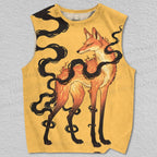 Unisex Vintage Smog Fox Printed Tank Top