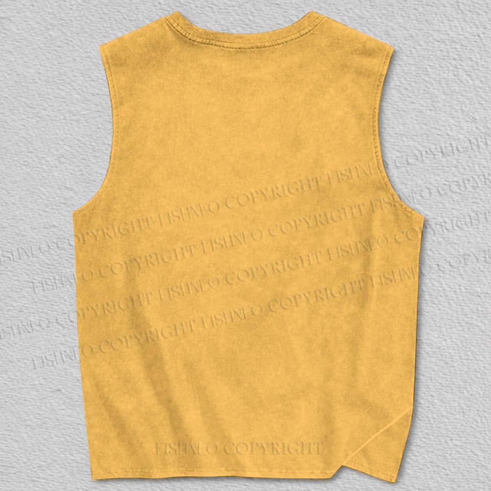 Unisex Vintage Smog Fox Printed Tank Top