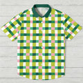Green Plaid Hawaiian Shirt