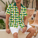 Green Plaid Hawaiian Shirt