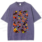 Unisex Joan Miro Graffiti Printed Washed Tee