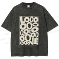 Unisex Looooove Bubbles Printed Washed Tee