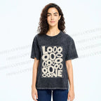Unisex Looooove Bubbles Printed Washed Tee