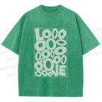 Unisex Looooove Bubbles Printed Washed Tee