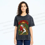 Unisex Panther vs Eagle Printed Washed Tee