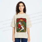 Unisex Panther vs Eagle Printed Washed Tee