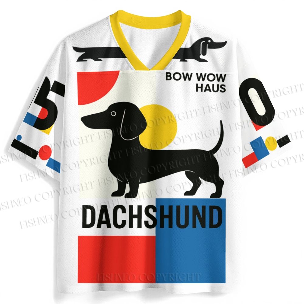 Bauhaus Dachshund Printed Jersey Shirts