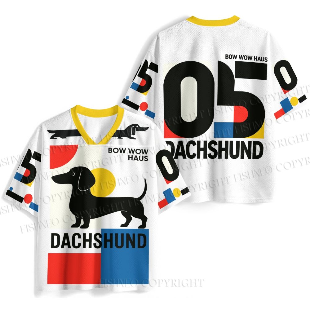 Bauhaus Dachshund Printed Jersey Shirts