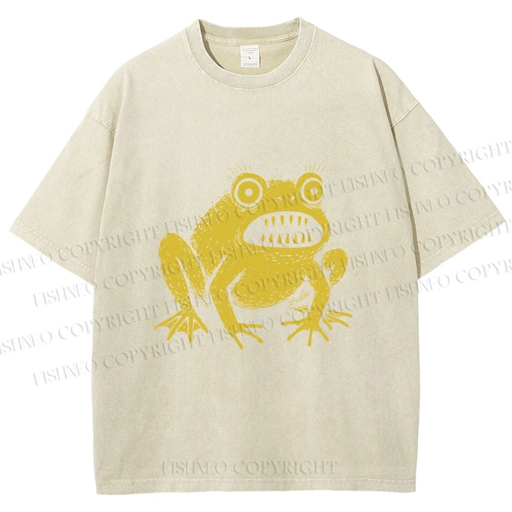 Horrible Japanese Frog Vintage Washed T-shirt