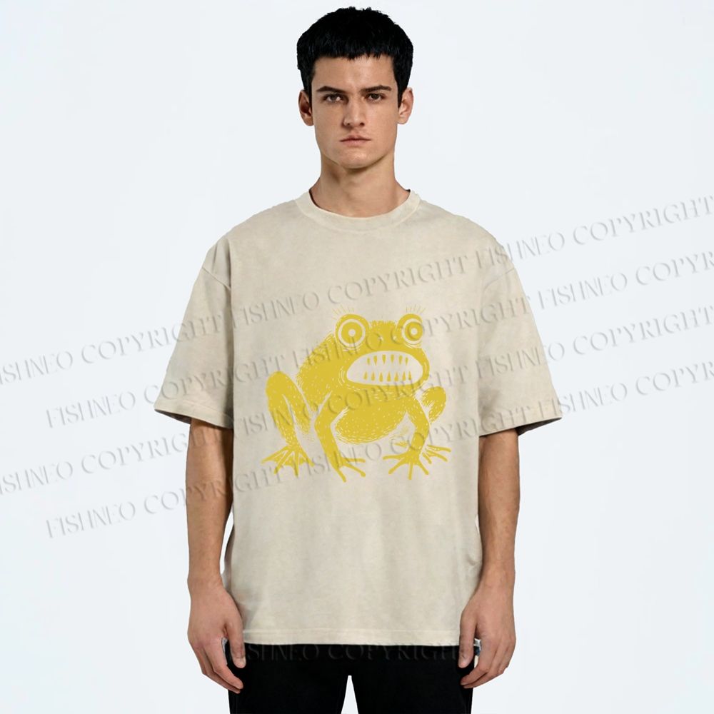 Horrible Japanese Frog Vintage Washed T-shirt