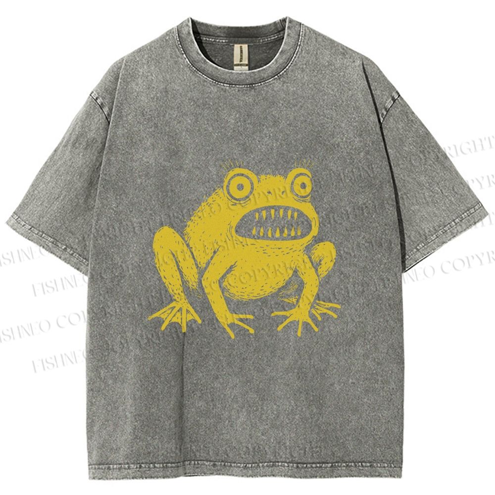 Horrible Japanese Frog Vintage Washed T-shirt
