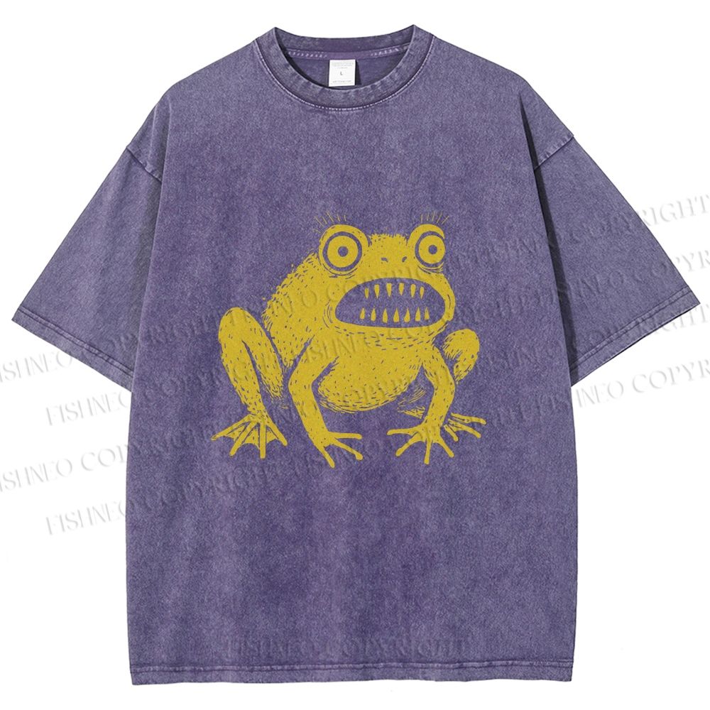 Horrible Japanese Frog Vintage Washed T-shirt