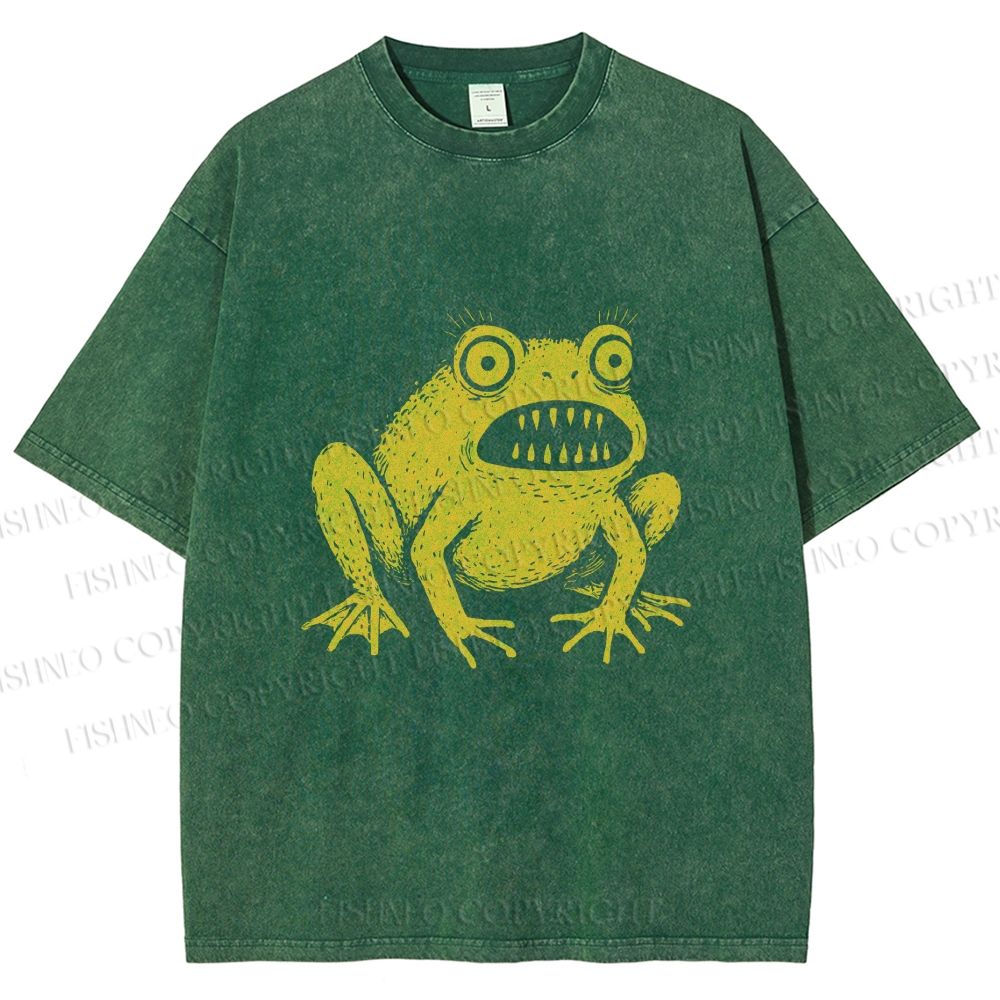 Horrible Japanese Frog Vintage Washed T-shirt