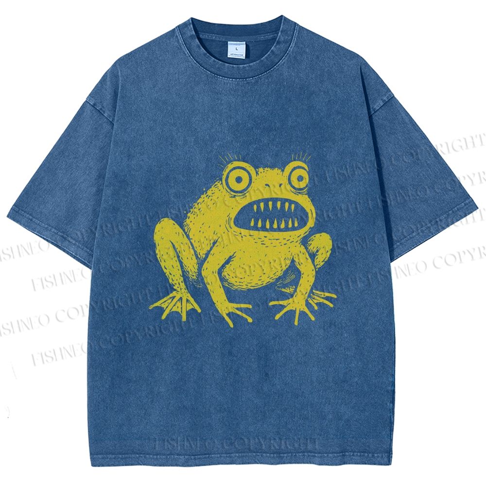 Horrible Japanese Frog Vintage Washed T-shirt