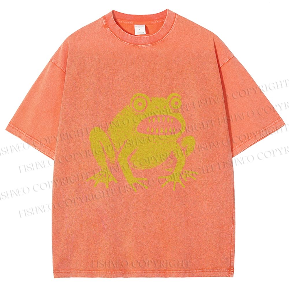 Horrible Japanese Frog Vintage Washed T-shirt