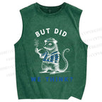 Unisex But Did We Think Printed Washed Tank Top