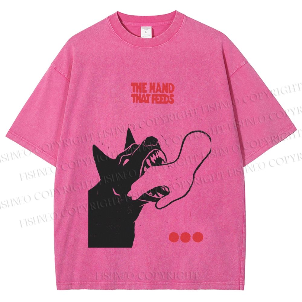 Unisex Dogbite Printed Washed Tee