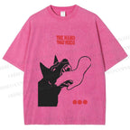 Unisex Dogbite Printed Washed Tee