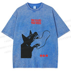Unisex Dogbite Printed Washed Tee