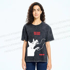 Unisex Dogbite Printed Washed Tee