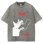 Unisex Dogbite Printed Washed Tee