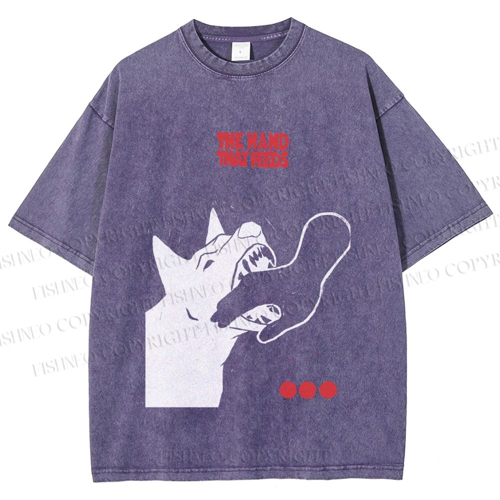 Unisex Dogbite Printed Washed Tee