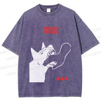 Unisex Dogbite Printed Washed Tee