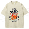 Unisex Osaka Drunken Octopus Printed Washed Tee