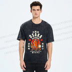 Unisex Osaka Drunken Octopus Printed Washed Tee