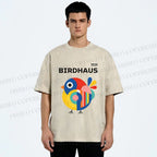 Unisex Birdhaus Printed Washed Tee