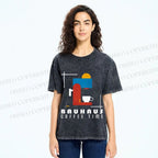 Unisex Bauhaus Coffee Time Printed Washed Tee