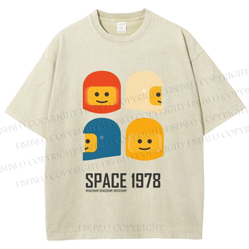 Unisex Space 1978 Printed Washed Tee