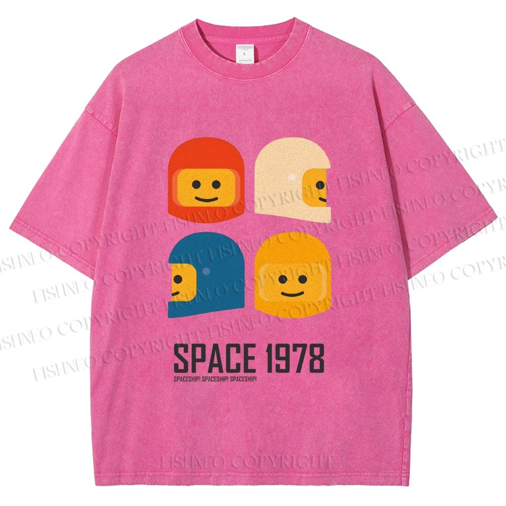 Unisex Space 1978 Printed Washed Tee