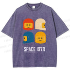 Unisex Space 1978 Printed Washed Tee